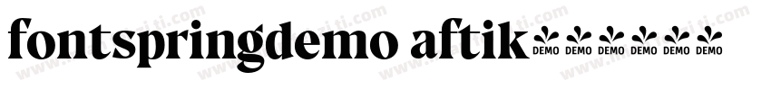 fontspringdemo aftik字体转换